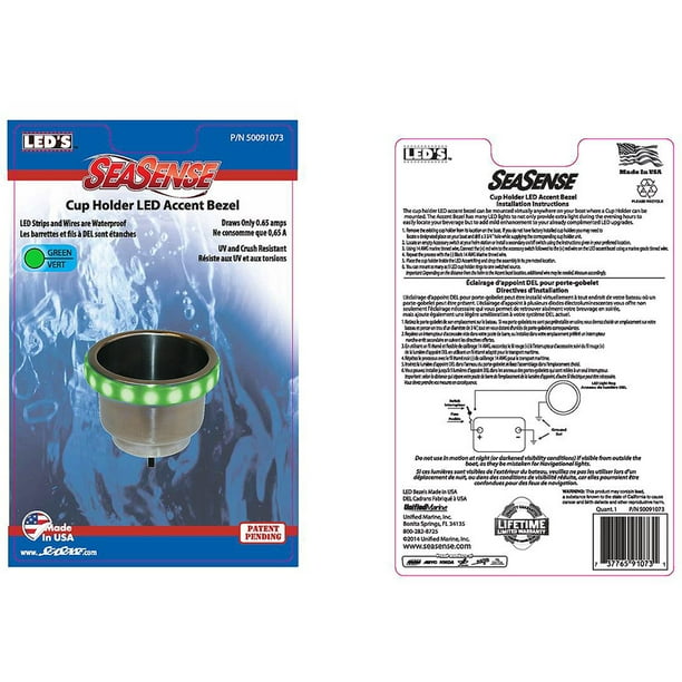 SeaSense Accent Bezel LED Cup Holder SeaSense Accent Bezel LED Cup Holder